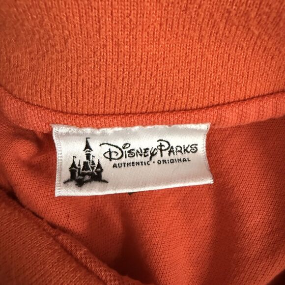 VTG Disney Parks Men's Med Red & Black Mickey Mouse Golf Embroidered Polo Shirt - Picture 5 of 7